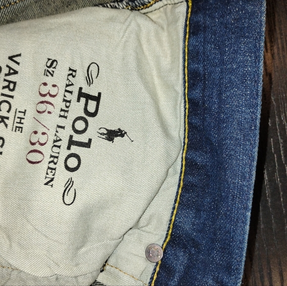 Polo Ralph Lauren mens denim slim straight leg  dark wash jeans 36/30 - Picture 4 of 6